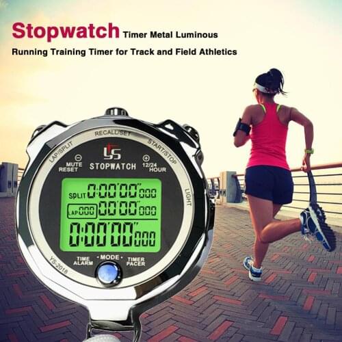 Portable Smart Professional Handheld Timer Digital Stopwatch Tracks Multifuction Sports Running Training Timer Stopwatch