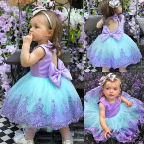 PUDCOCO Lovely Flowers Kid Baby Girls Sleeveless Princess Pageant Bridesmaid Formal Gown Prom Tutu Dress