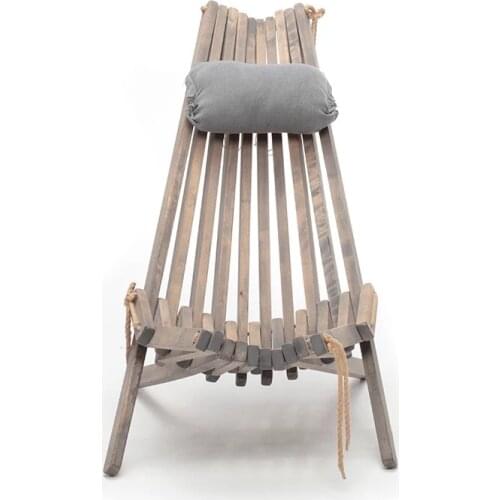 Beach Chair Solid Wood Furniture Deck Chair Portable Sofa Balcony Noon Break Outdoor Stool French Windows Yard Garden Collapsib