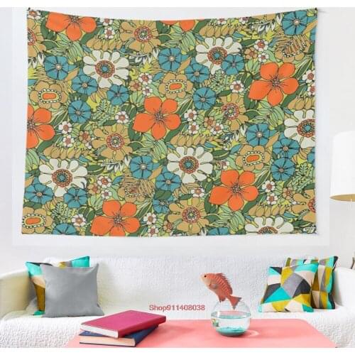 70s Plate tapestry Bohemian decoration wall hanging bedroom psychedelic scene starlight art home decoration