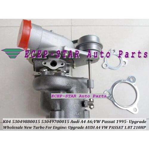 Free Ship Turbo K04 15 53049700015 53049880015 Turbocharger For AUDI A4 A6 1.8T Upgrade For VW PASSAT 1.8L Upgrade 210HP 1995