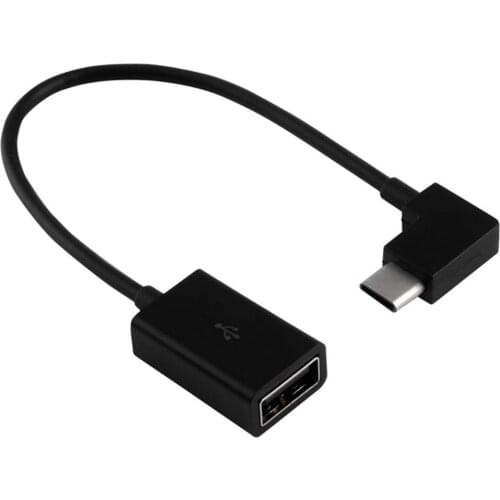 Direito Angular de 90 Graus USB 3.1 tipo c Tipo USB-C-C para USB 2.0 feminino OTG Cable 10 cm para Celular Tablet & Laptop