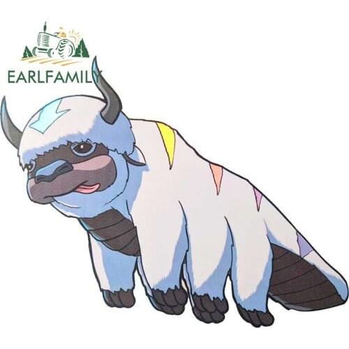 EARLFAMILY 13cm x 10.2cm for Appa Avatar Vinyl Car Stickers Air Conditioner Surfboard Decals Scratch-Proof Sunscreen Car Styling