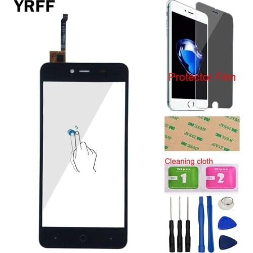 Mobile Touch Screen Panle For Highscreen Easy L Touch Screen Digitizer Panel Front Glass Sensor Lens Tools Protector Film
