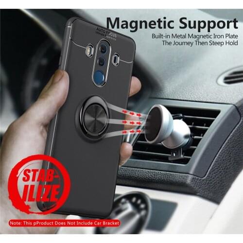 Finger Ring Protective Case For Huawei Mate 10 Pro Case Soft Silicone TPU Shockproof Back Cover For Huawei Mate10 Pro Case Skin