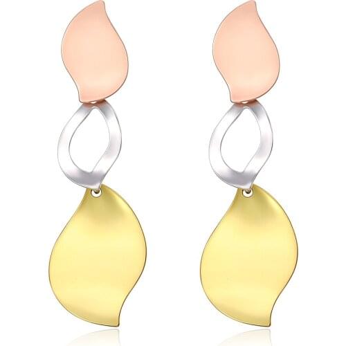 New Arrival Gold Color Earrings for Women Female Wedding earring Engagement Jewelry Wedding Decoration Korea Personality