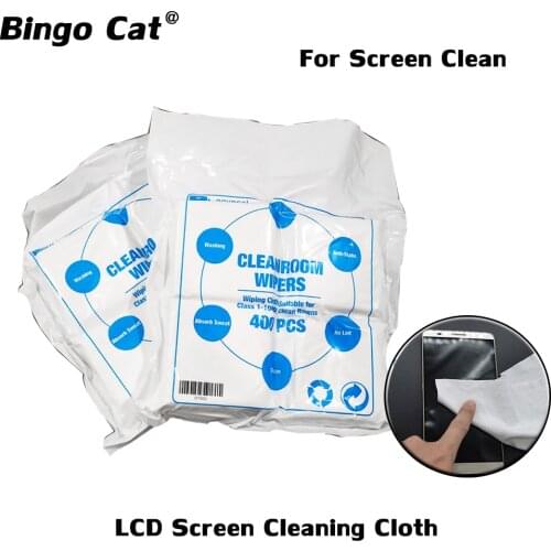 400pc Anti-Static Microfiber Clean Cloth Dust-free Film Wiping Clean Cloth for Mobile Phone Screen Repair Used For Glue Remover