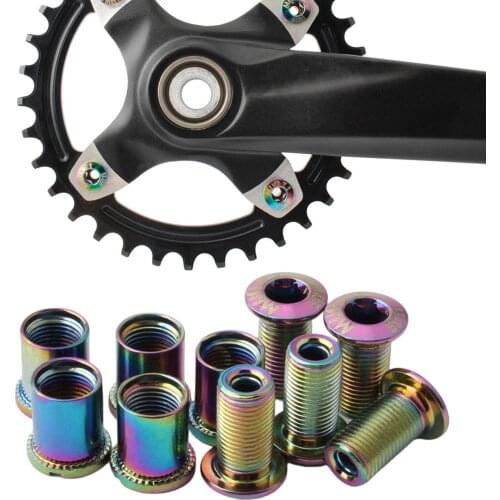 5x Steel Chainring Nuts Road Mountain Bike Chain Wheel Screw Replacement