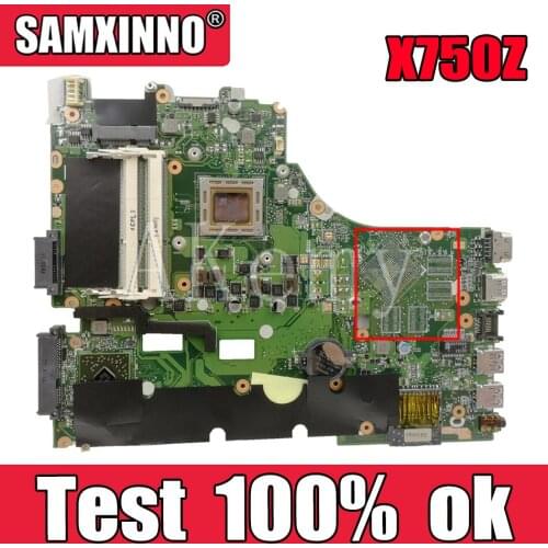 Akemy motherboard For Asus X750Z X750ZA X750ZE K750Z CPU/A8-7200 X750ZA X750ZE laptop motherboard test 100% original mainboard