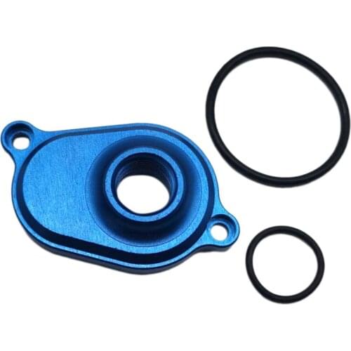 Aluminum Oil Cooler Back Flush Adapter with Rubber Gasket for Ford Powerstroke 6.0L 2003-2007