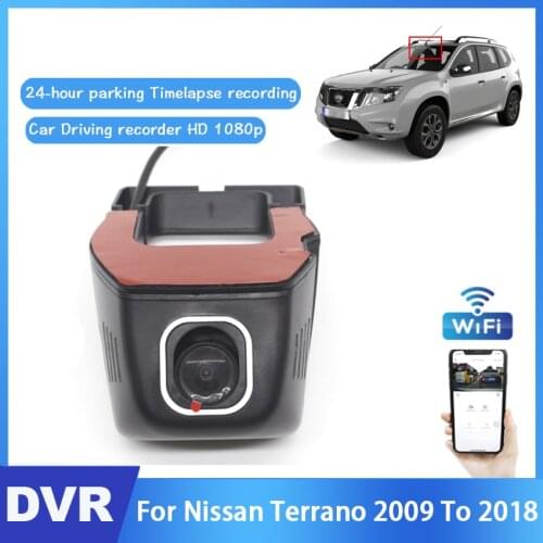 Car DVR Driving Video Recorder For Nissan Terrano 2009 2010 2011 2012 2013 2014 2015 2016 2017 2018 Auto Dual Lens Full HD 1080P