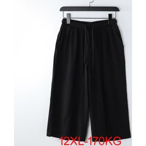 Summer spring men vintage pants linen cotton chinese style pants plus size 12XL 9XL 10XL 11XL Straight pants