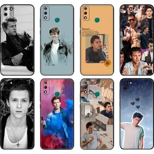 Black tpu Case For Huawei Y9S Y6S Y8S Y5P Y7P Y8P Case For Huawei Y5 lite Prime 2018 Y6 2019 Cover Tom holland