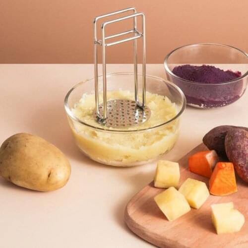 Stainless Steel Potato Masher Pressed Mashed Potatoes Fruit Vegetable Crusher Crushing Tool For Kitchen Gadgets Accessories 2021