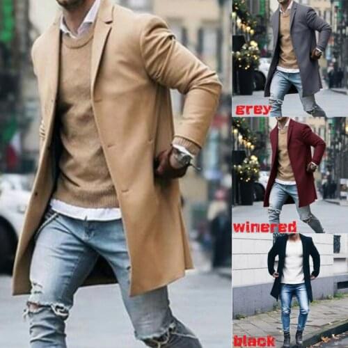 Imcute Mens Wool Coats