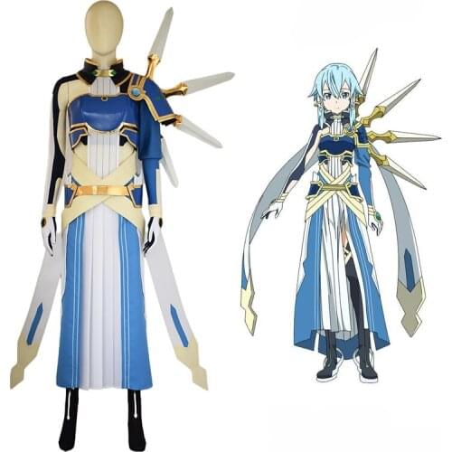 Anime Sword Art Online Alicization SAO Asada Shino Cosplay Costume God of the Sun Costume Outfit Halloween Costumes for Women