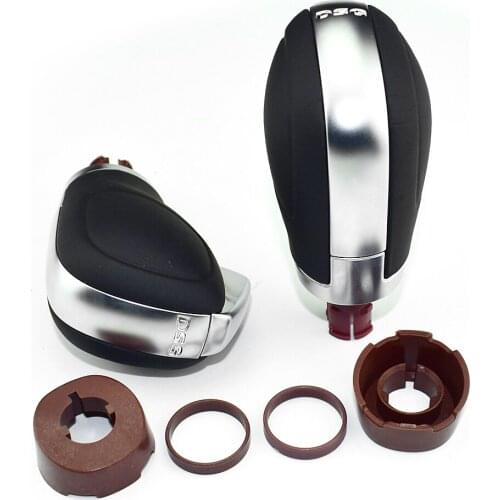Leather Car Auto Gear Shift Knob Shift Lever Stick Head for VW Passat CC Jetta Golf 6 GTI MK6 Automatic Gear Head