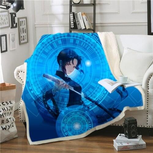 Fashion 3D Digital Printing Demon Slayer Luxury Throw Plush Sherpa Blanket Thin Quilt Sofa Chair Bedding Supply Adult Kids