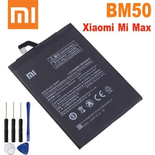 Original Replacement Battery For Xiaomi Mi Max 2 Max2 BM50 Genuine Phone Battery 5300mAh+Free Tools+Stickers