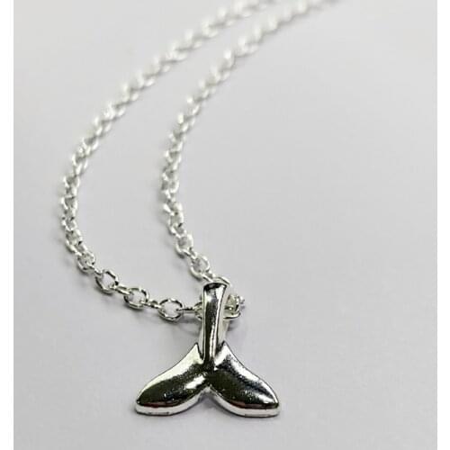 Mermaid Fish Tail Necklace Choker Silver Plated Dolphin Tail Necklace for Women Jewelry Necklaces & Pendants Charms Jewellery
