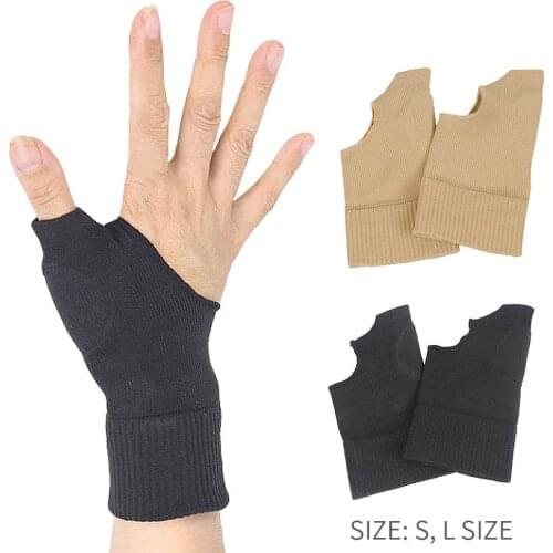 1 Pair Lengthened Arthritis Therapy Compression Gloves Thumb Hand Wrist Support Gloves Tendonitis Rheumatoid Pain Relief