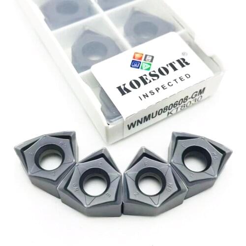 10PCS WNMU080608 GM plane milling insert 100% original milling cutter carbide lathe parts insert WNMU 080608 super thick insert