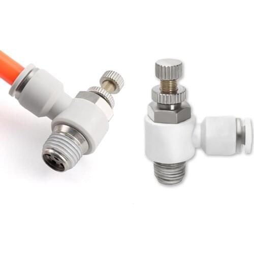 SL pneumatic quick connector M5 1/8 1/4 3/8 1/2 speed control valve accelerator valve trachea cylinder solenoid valve connector