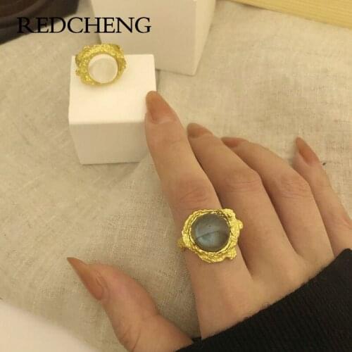 REDCHENG Rings With Crystals
