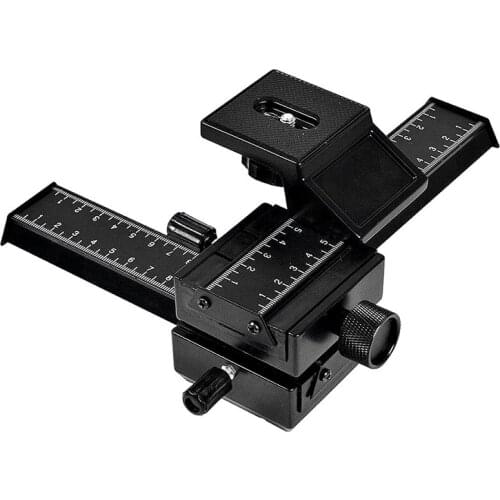 RISE-Pro 4-Way Macro Focusing Focus Tripod Rail Slider Head /Close-Up for Canon Nikon, Pentax, Sony Digital SLR Camera