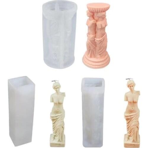 Art Woman Body Candle Mold Female Candle Silicone Mold Fragrance Human Shaped Venus Goddess Candle Making Wax Plaster Mould