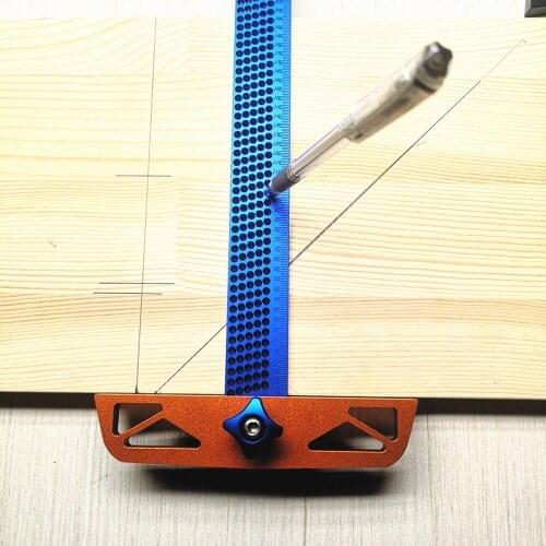 T300/T400 Line Drawing Ruler Woodworking Scriber Marking Rulers New Multifunctional Crossed Marking Gauge Carpentry Marking Tool