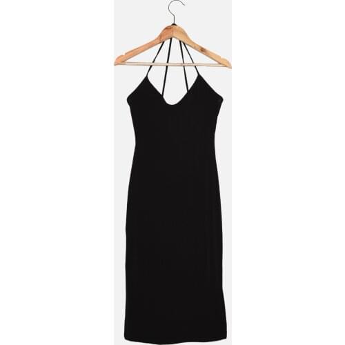 Trendyol V-Neckline Halter Knitted Dress TWOAW22EL0195