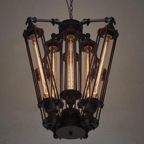 Vintage Pendant Lights Fixture Industrial Edison Lamp American Metal RH LOFT Coffee Bar Restaurant Kitchen 8 Light Art Deco lamp