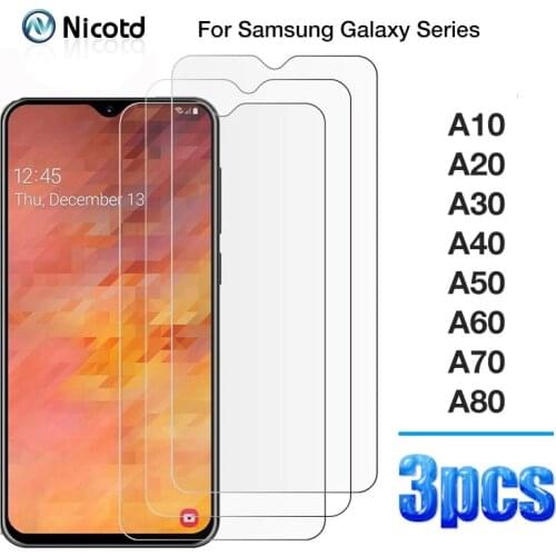 3 PCS 9H Tempered Glass for Samsung Galaxy A50 A30 A20 A10 A40 Screen Protector For SAM Galaxy A51 A71 A01 A70 A80 s10e Glass