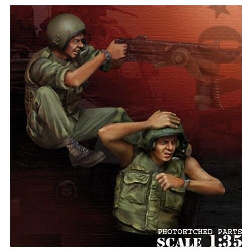 1/35 U.S. Army Tankers "Close Combat" resin kit soldiers GK Military theme of WWII scene combination Uncoated No colour