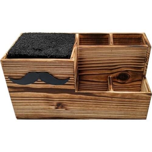 1pc Slon Hair Hairdressing Tools Storage Box Barber Scissors Rack Display Box Scissors Stand For Hair Salon (Deep/Light Color)