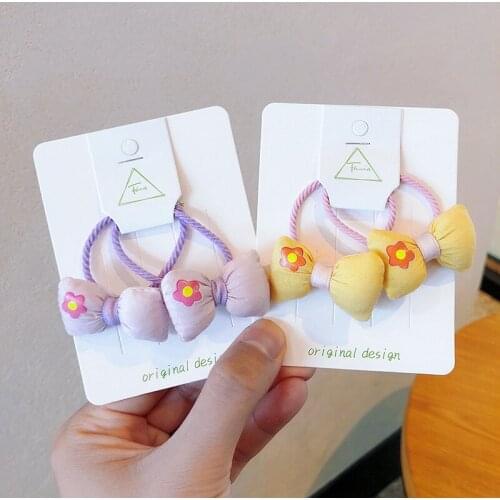 2pcs/lot Elastic Hair Bands Girls Hair Accessories Scrunchies Hair Styling Tools Head Rope Hair Ring Headdress Headwear