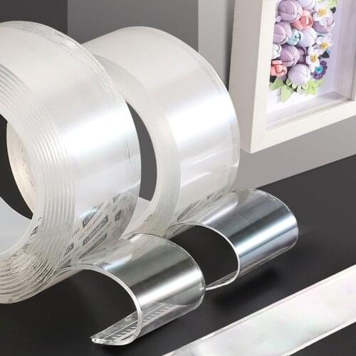 20MM Wide Nano Tape Reusable Transparent Tape Strong And Cleanable Household Waterproof Wall Sticker Gadget Double Sided Tapes