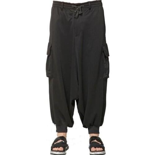 27-44 ! 2016 mens clothing middlelowlevel beam bloomers pants harem pants slim skinny pants crotch pants size Singer costums