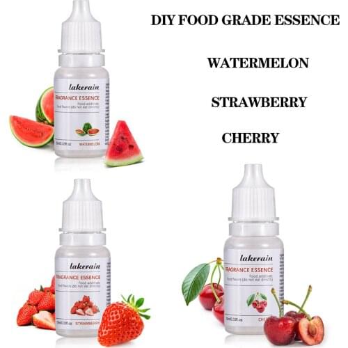 3Pcs/box 10ml Vegan Natural Flavoring Oil Scents Essence Oil Drops Liquid Pigment Dyeing Color for Lip Gloss Diy Use