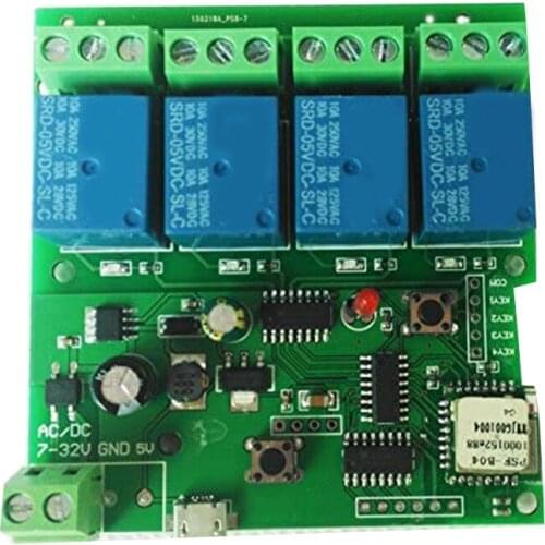 4 Channel Wifi Momentary Inching Relay Self-Lock Switch Module,DIY Wifi Garage Door Controller (5-32V)