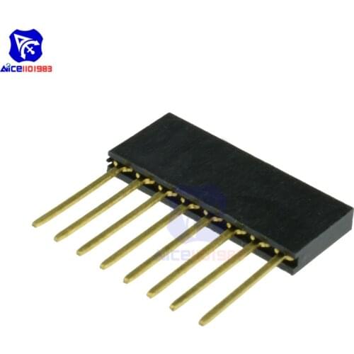 Diymore 10PCS/Lot 8 Pin Single Row 2.54mm Pitch Header Female Socket Connector
