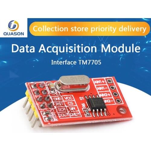 AD7705 Dual 16 bit ADC Data Acquisition Module Input Gain Programmable SPI Interface TM7705
