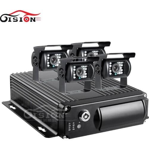 Free Shipping 256G SD AHD Mobile Dvr Kits+4PCS 2.0MP Rear View Parking Car Camera +32G SD Card I/O Playback 1080P Car Video Dvr