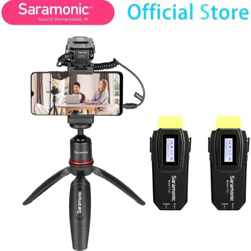 Saramonic Blink1 Kit2(TX+TX+RX) TDMA Wireless Microphone System Broadcast-quality Sound for Filmmaking Mobile Journalism&More