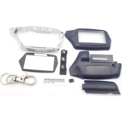 Russian version C9 case keychain for starline C4 C6 lcd two way car remote free shipping