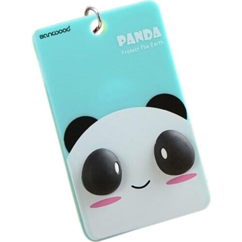 Cartoon PVC Credit Card Holder Keyring Key Chain Sleeve Set Bus Card Case Bag Birthday Gifts For Women Fashion BV5Y
