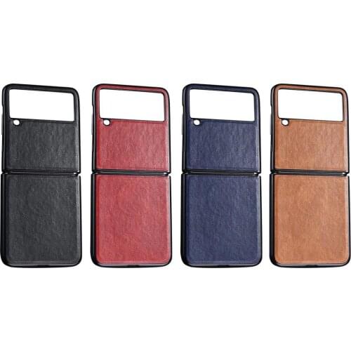 Z-Flip 3 Case Skin Feel Hard Leather Cover Bumper Phone Covers For Samsung Galaxy ZFlip3 Z Flip 3 Flip3 5G Protect Shell ZFilp 3