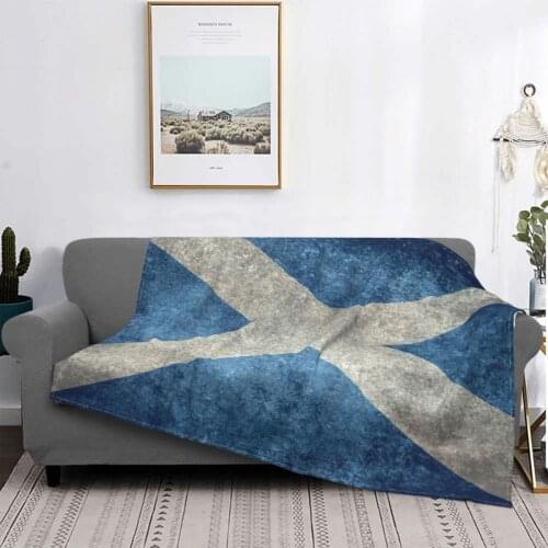 Flag Of Scotland Vintage Version Blankets Flannel Printed United Travel Multi-function Ultra-Soft Throw Blankets for Home Couch