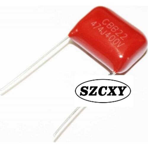 Hot selling ,original 100pcs CBB capacitor 474 400V 474J 0.47uF 470nF P15 CL21 Metallized Polypropylene Film Capacitor